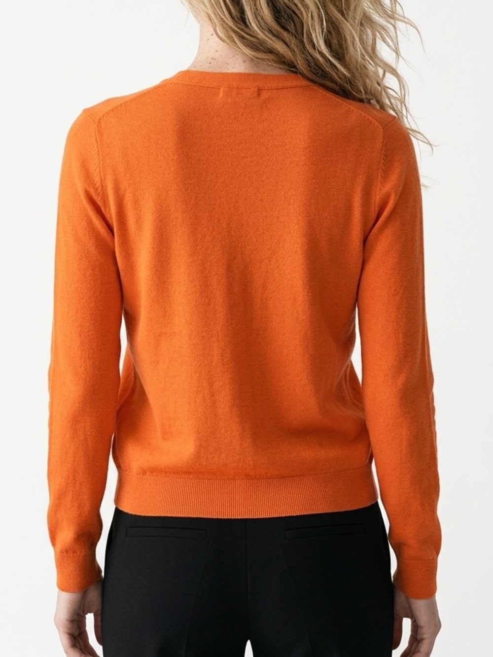 GAP Orange V-Neck Button Cardigan - Picture 6 of 13